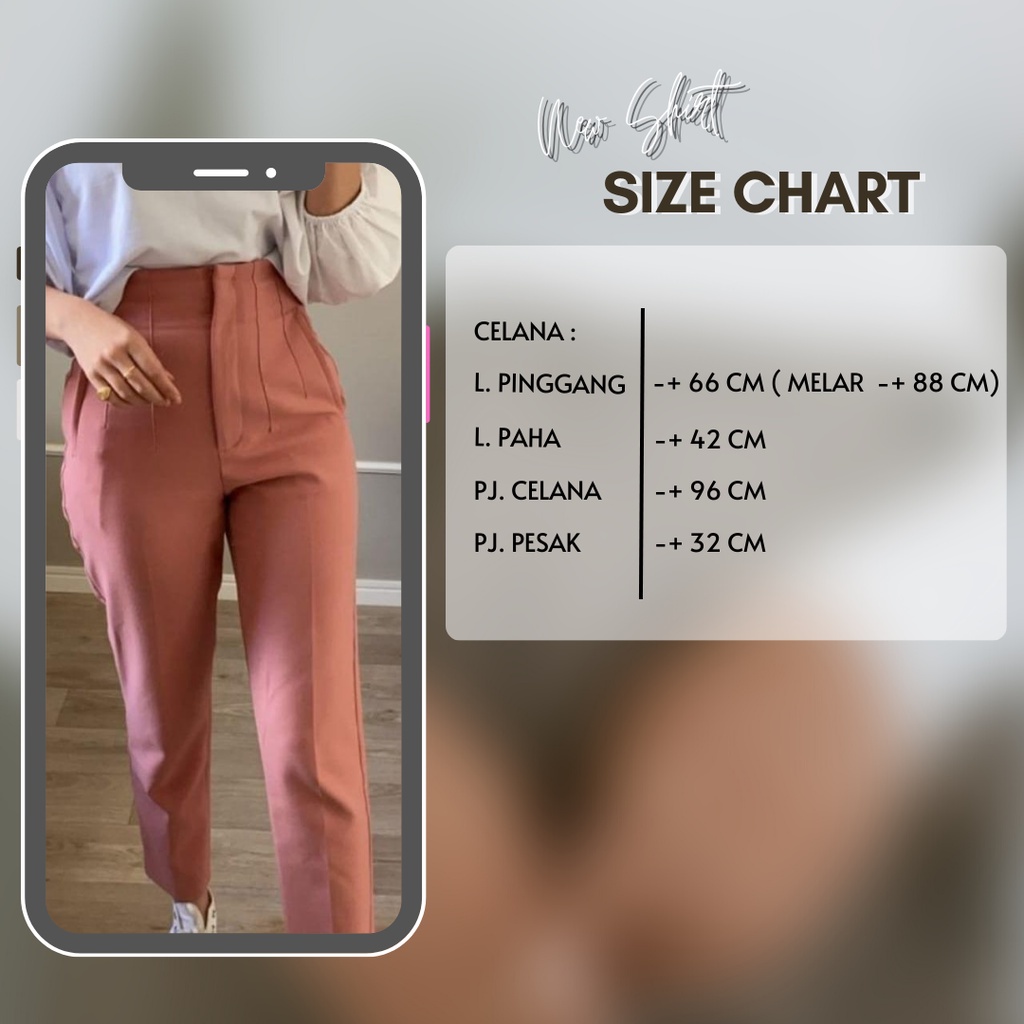 KF - HIGHWAIST PANTS SCUBA SAKU PASPOL