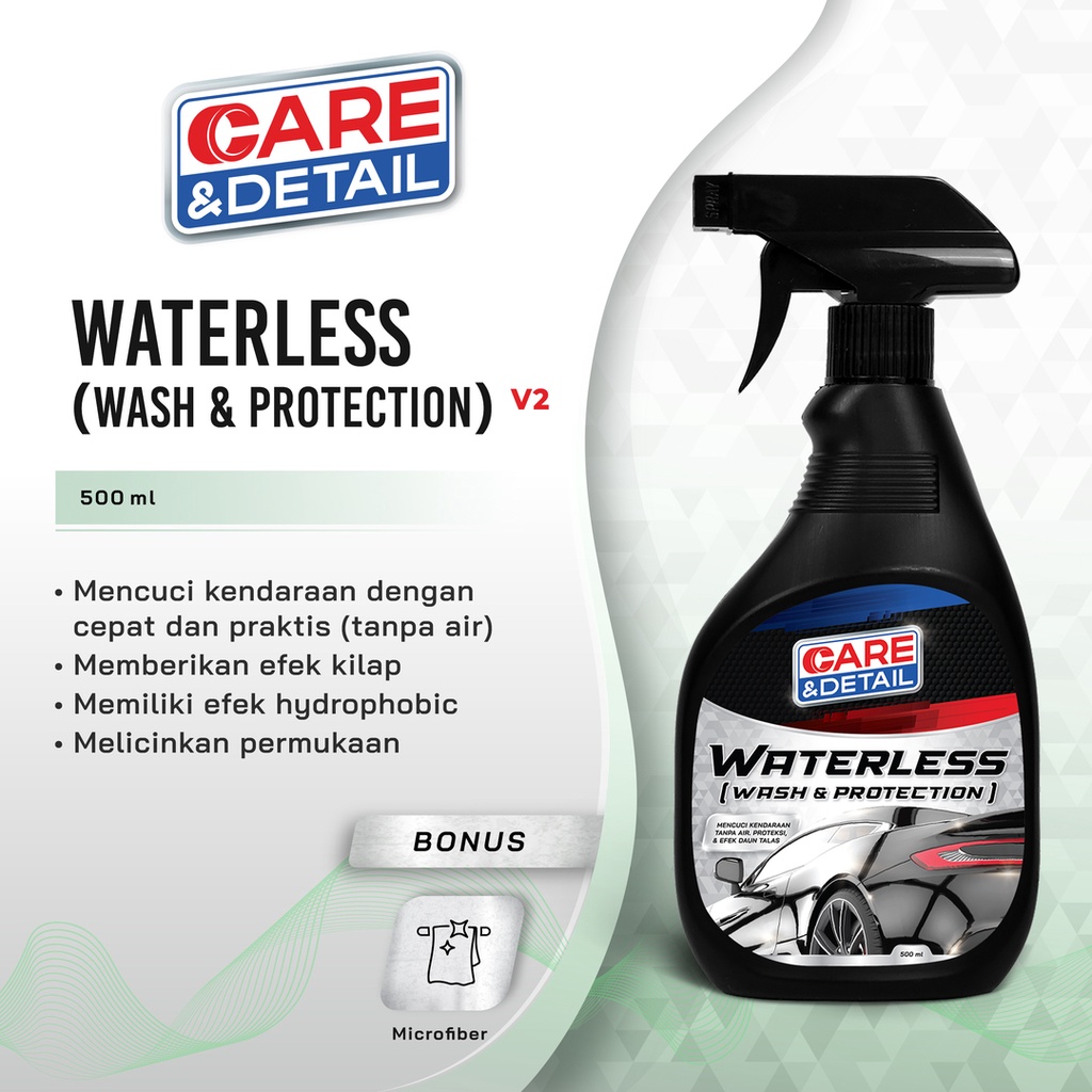 WATERLESS WASH &amp; WAX by Care &amp; Detail | Cuci Mobil Tanpa Air Sabun Shampoo Ready to Use