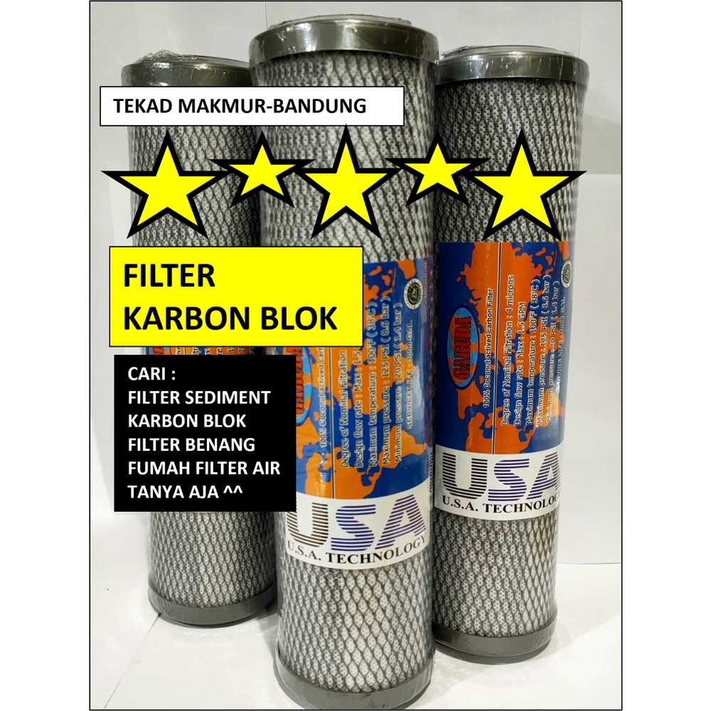 Filter Saringan Penjernih Air Tipe Karbon Block ukuran 10 Inch