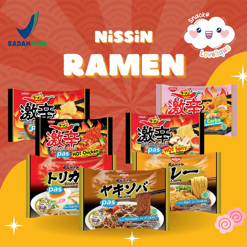 

Nissin Gekikara Ramen Pas - Ramen Pedas / Hot and Spicy Ramen - All Variant (Goreng / Kuah / Carbonara)
