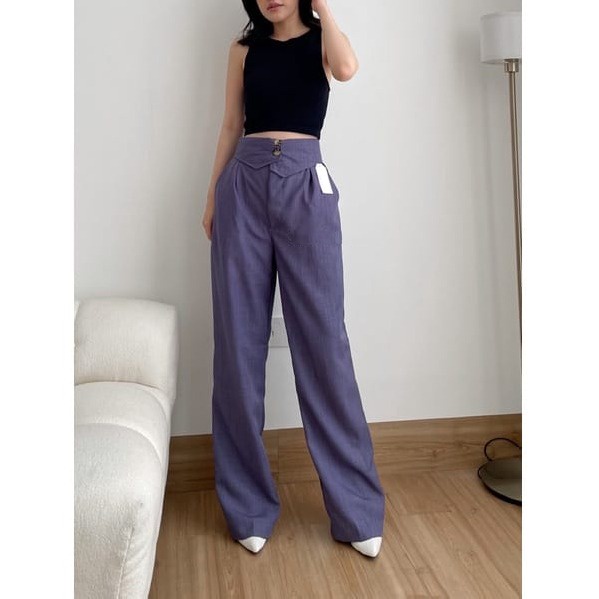 BEFAST - ZEC CELANA PANJANG WANITA SHAKIRA / Nojiya Pant Torino / Fashion kekinian Remaja ABG / Celana Kulot Terlaris / Termurah / Celana Kulot Panjang Hw Trendy / Pakaian Kerja Wanita Casual / Kulot Polos Formal / OOTD Styla Korean Wanita