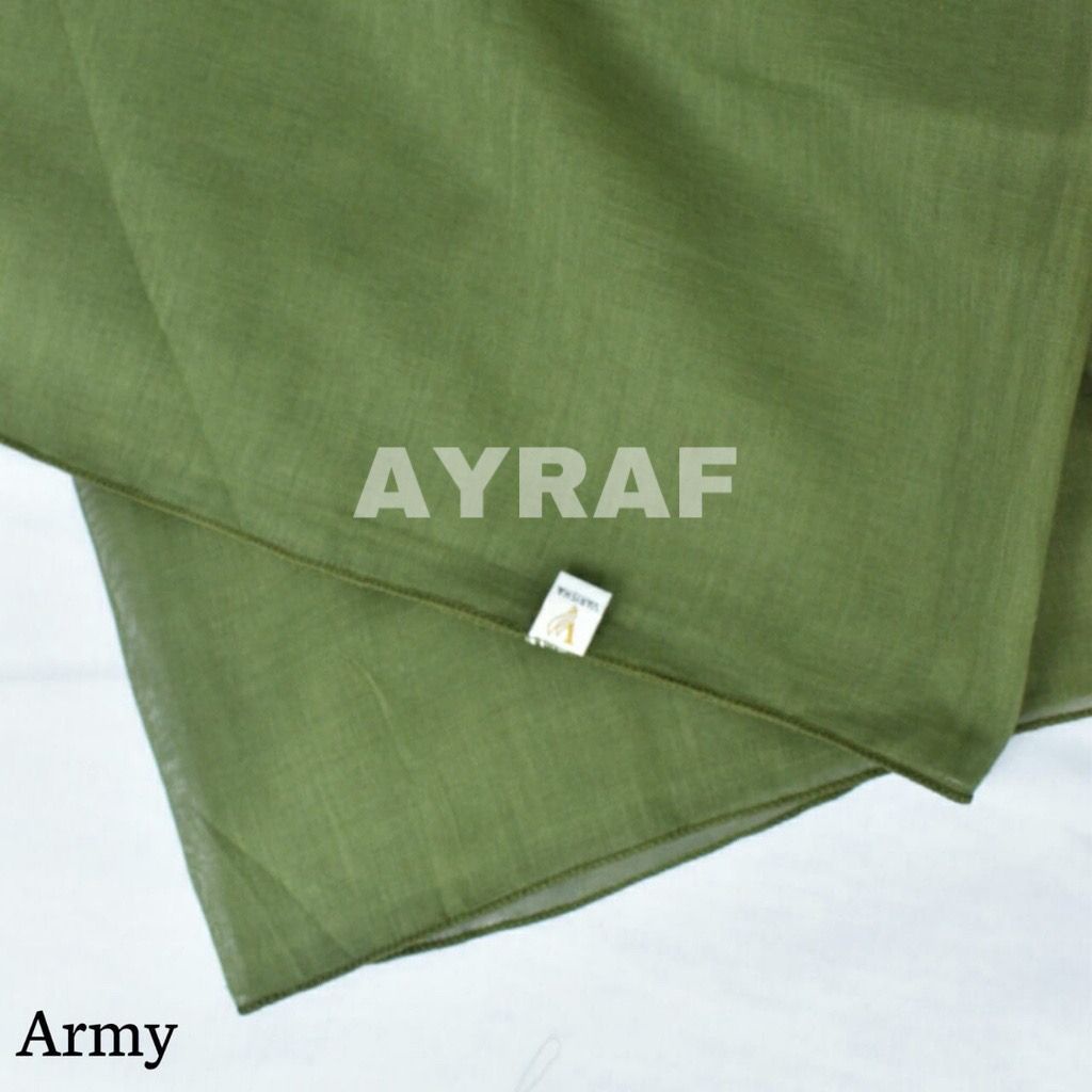 kerudung hijab segiempat voal paris premium size 110x110 by VARISHA warna army