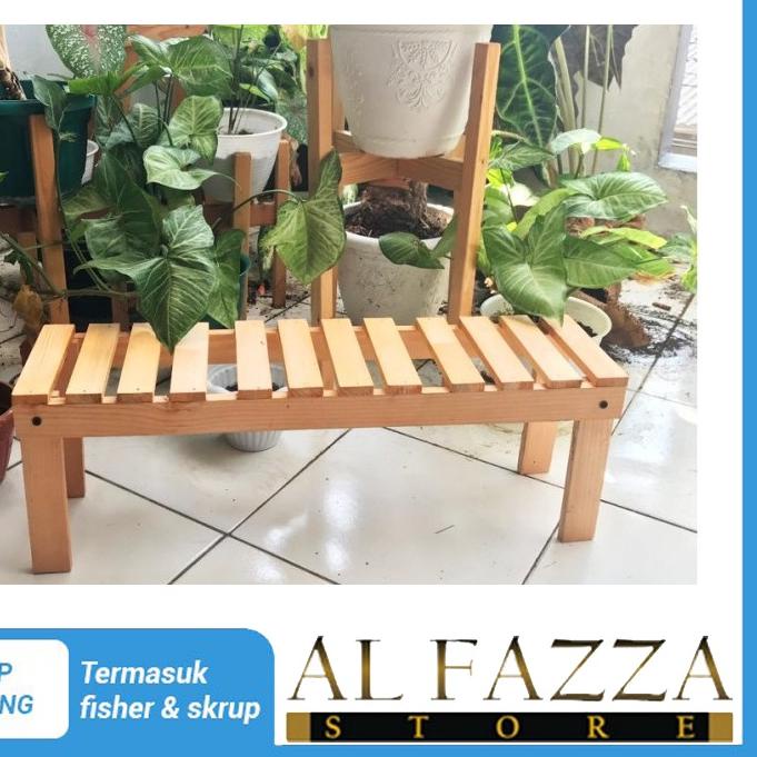 Terlaris Standing pot bunga kayu jati belanda / STANDING POT / rak tanaman 