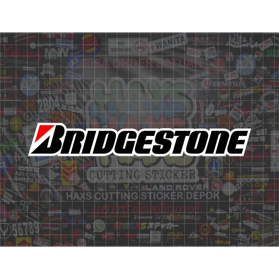 Cutting Sticker Logo Tulisan Bridgestone Mobil Motor Ukuran 20 Cm