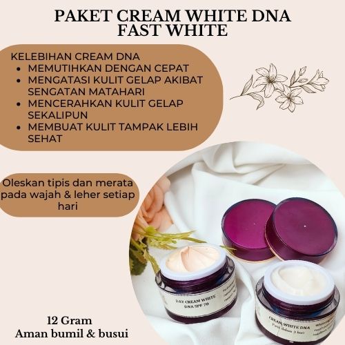 PAKET CREAM WHITE DNA FAST WHITE 3 DAYS PUTIH DALAM 3 HARI