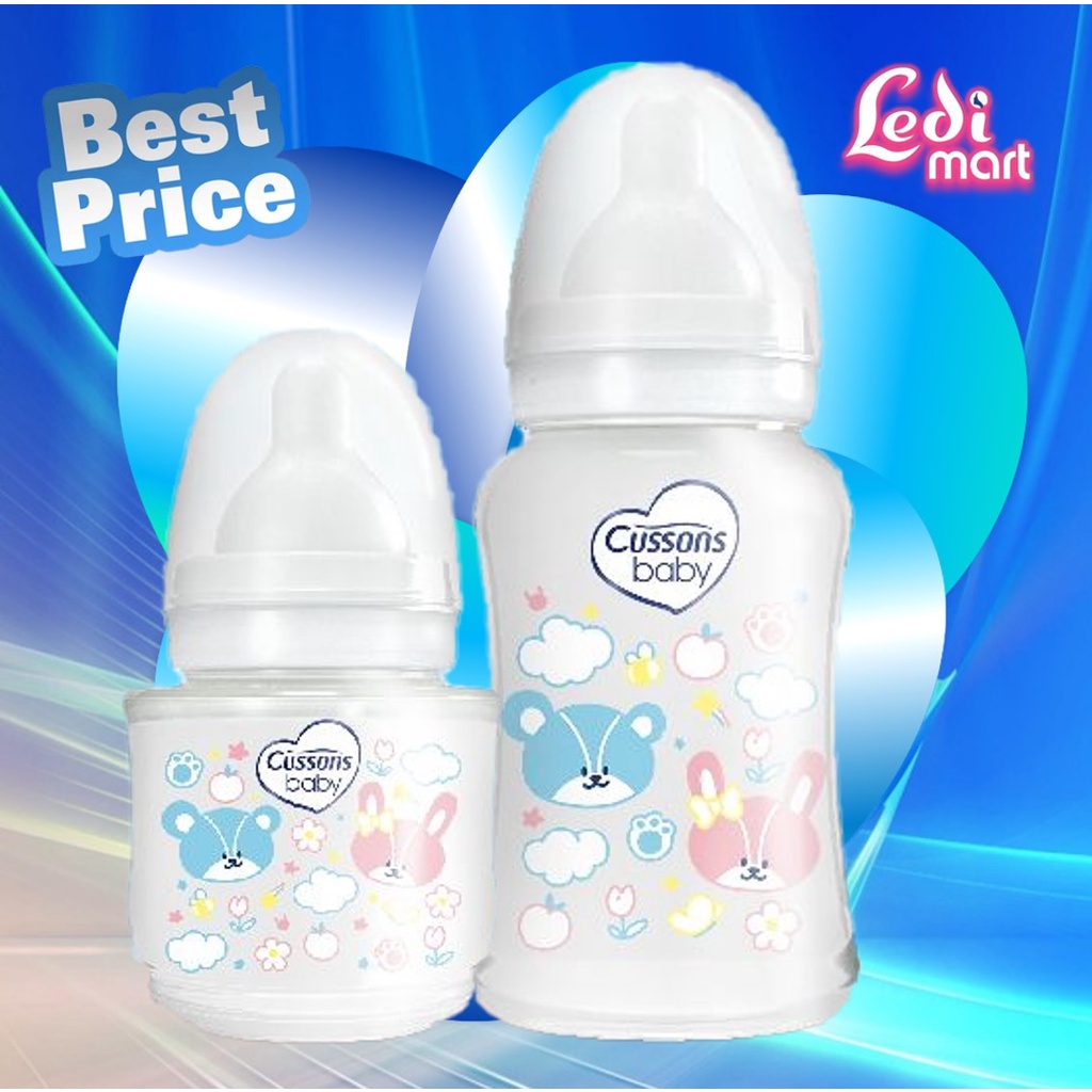 ORIGINAL Cussons Milk Bottle PP Wide Neck 125ml &amp; 250ml / Botol Susu / LEDIMART