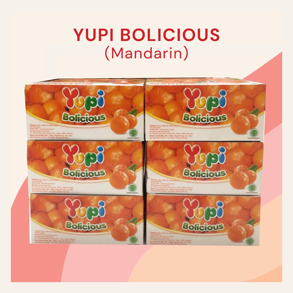 [DELISH SNACKS] Yupi Bolicious Per Karton / Mandarin Lychee Blackberry Strawberry / Permen Yupi Murah Grosiran