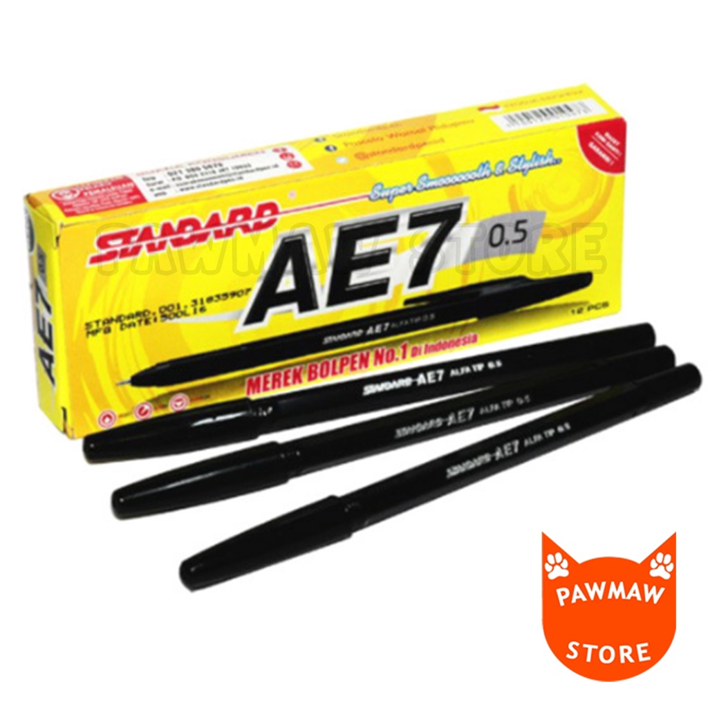 

Pulpen Standard AE7 Hitam ( PACK )