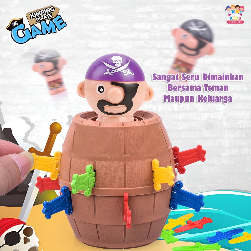 Permainan Jumping PIrate Game Pirates Roulette | Mainan Anak Laki Laki | Mainan Bajak Laut Tong