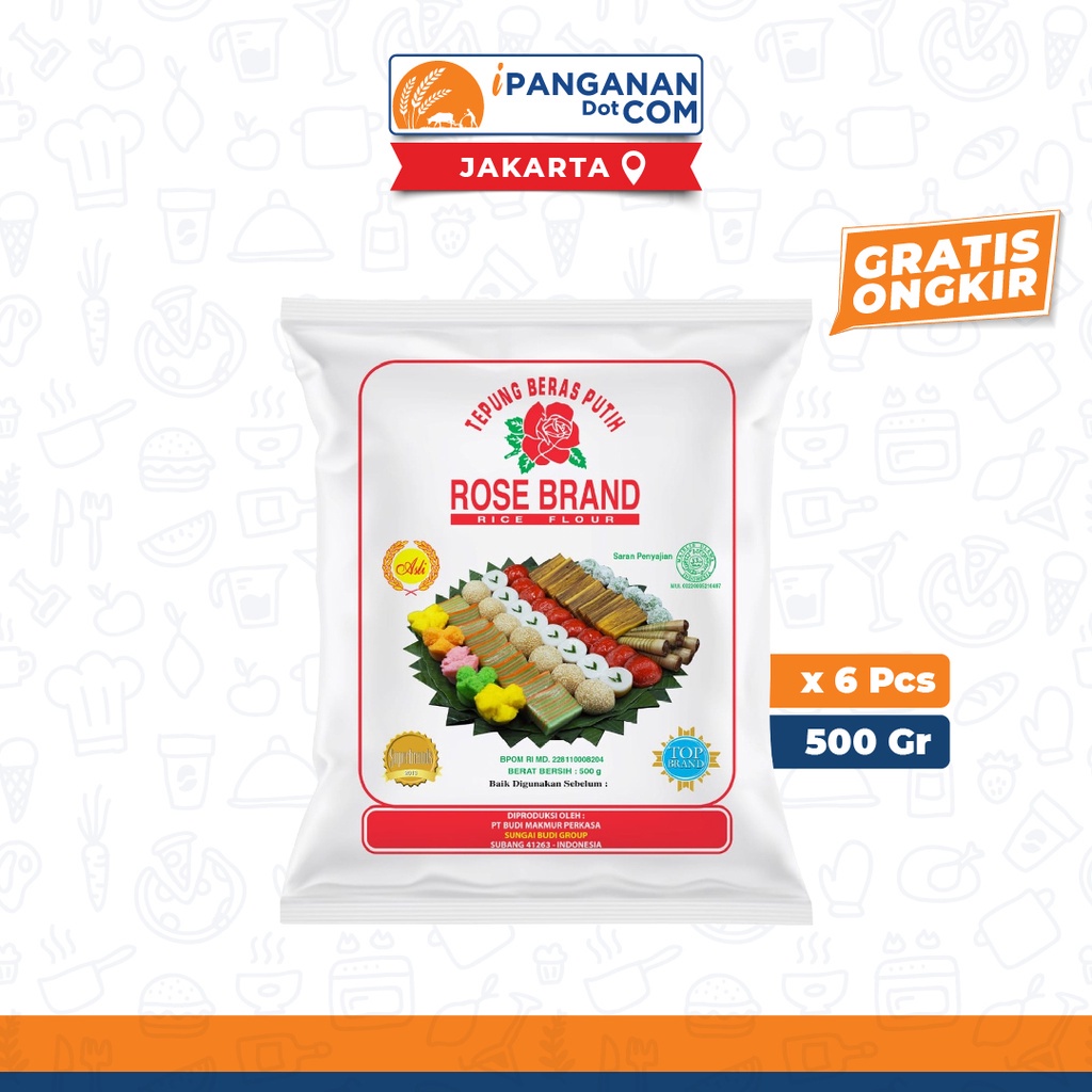 

Rose Brand Tepung Beras 500gr x 6 Pack - JKT
