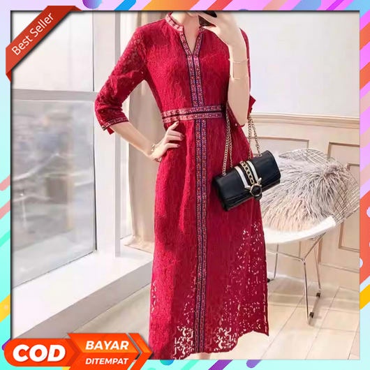 Dres Chongsam Wanita Dewasa Imlek Cantik 2023 Cheongsam  Cina Jumbo Elegan Pendek Sexy Kekinian Gaun