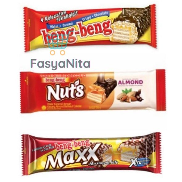 

BENG BENG Aneka Wafer Cokelat Original Maxx Nuts Almond Baru