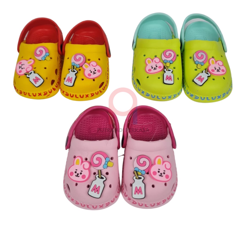 Sepatu Sandal Baim Anak Dua Warna Kekinian Lucu dan Imut DULUX 358E NW
