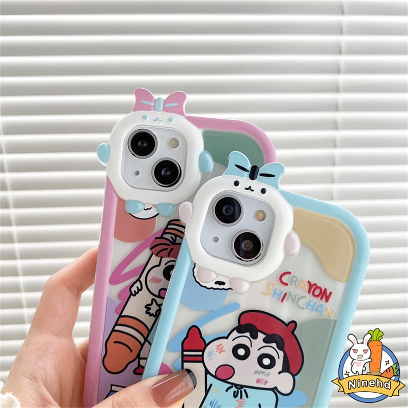 IPHONE Casing Kompatibel Untuk Iphone14 13 12 11 Pro Max X Xr Xs Max7 8 6 6s Plus Se2020 Kartun Monster Kecil Pelindung Lensa Ponsel Case Shockproof Silikon Soft Case Cover Pelindung