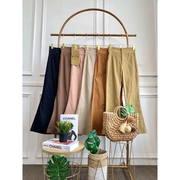FW C202 Celana Cutbray Premium | Celana Cutbray Stretch Melar Premium