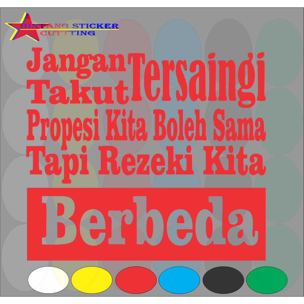 stiker mobil kata tersaingi setiker kata2 termurah