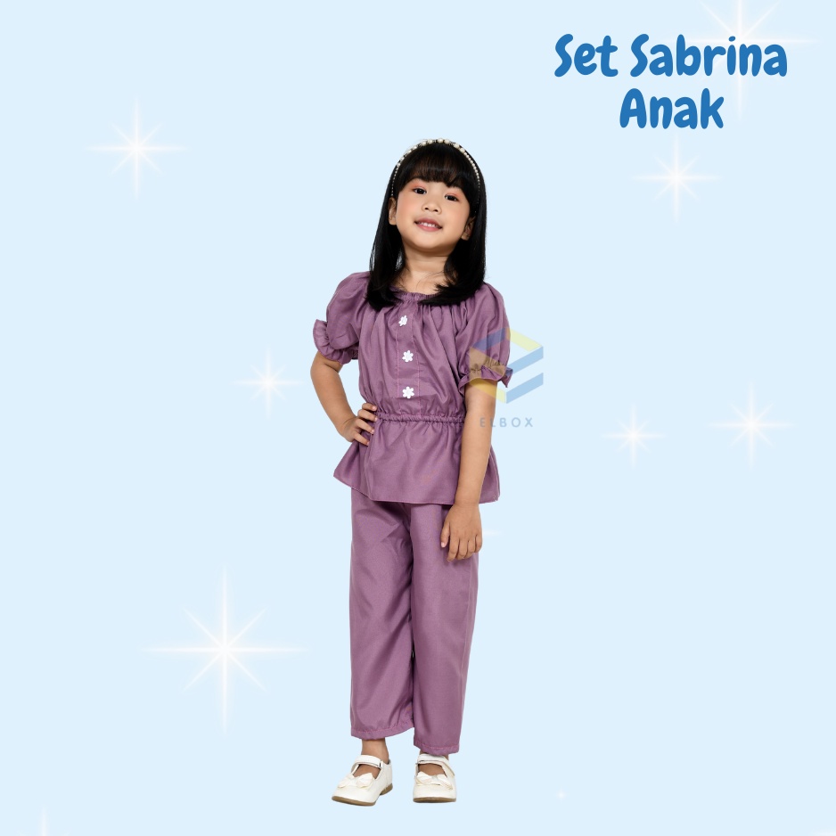 Setelan Sabrina Anak Perempuan Usia 1 - 6 Tahun