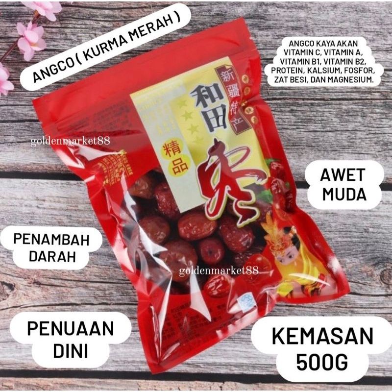 

Angco kurma merah hong zao bagus untuk penambah darah dll