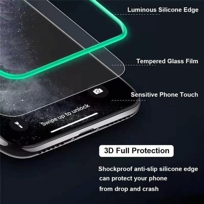 Tempered Glass NEON Luminous iPhone 12/12 Pro/12 Pro Max/13/13 Pro/13 Pro Max Glow in The Dark List Warna