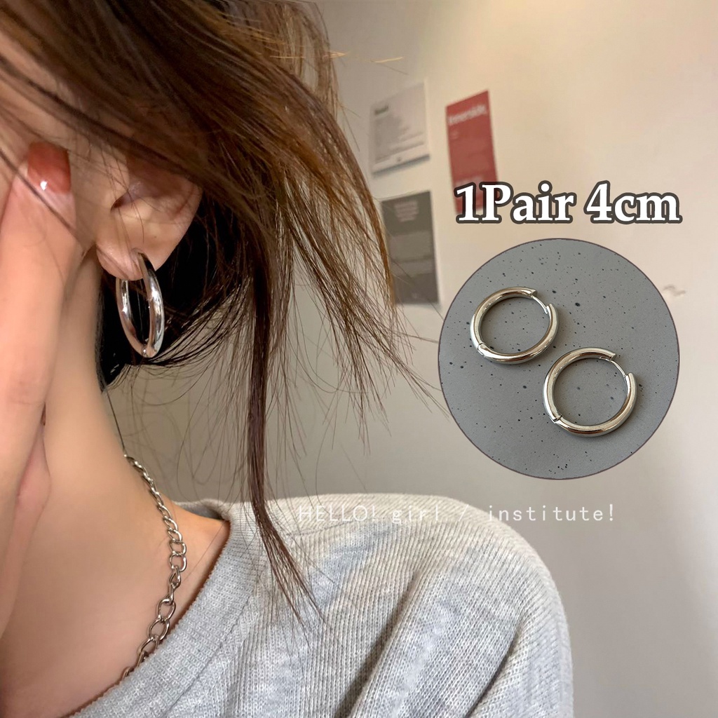 Fashion Perak Zirkon Anting Hoop Untuk Wanita Hypoallergenic Piercing Earring Aksesoris Perhiasan