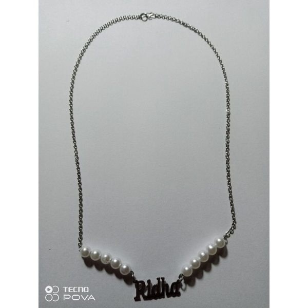 kalung nama mutiara