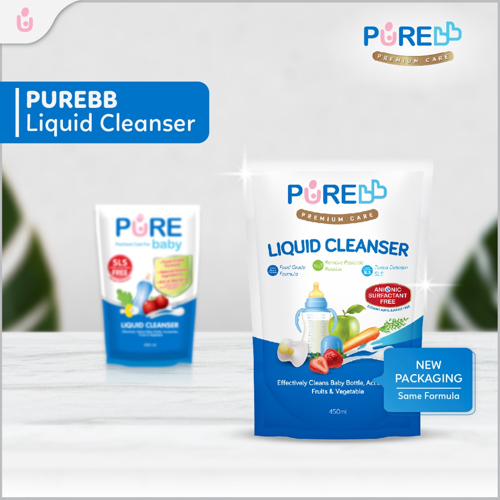 PURE BB Liquid Cleanser 700ml Sabun Cuci Botol Anak Bayi SLS Free