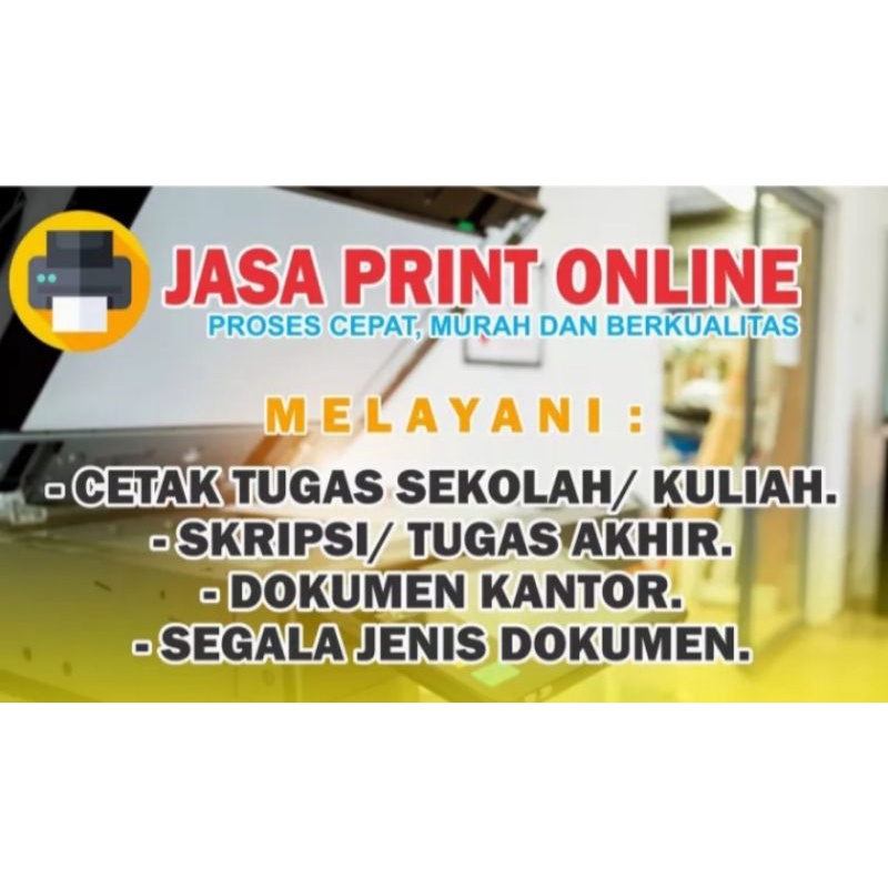 

JASA PRINT B5,A4,A3 HITAM PUTIH/WARNA TERMURAH 80 gsm