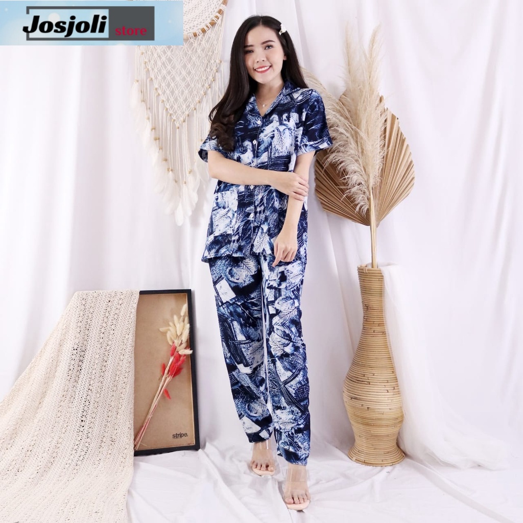 JOSJOLI_STORE/Piyama hp CP viola /Piyama Rayon Tie Dye Kekinian XL /Pakaian Tidur Wanita