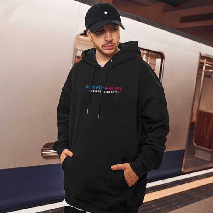 Sweater Hoodie PLAYINGAMES Jumper Pria Wanita Bahan Fleece Tebal Ukuran S M L XL XXL XXXL