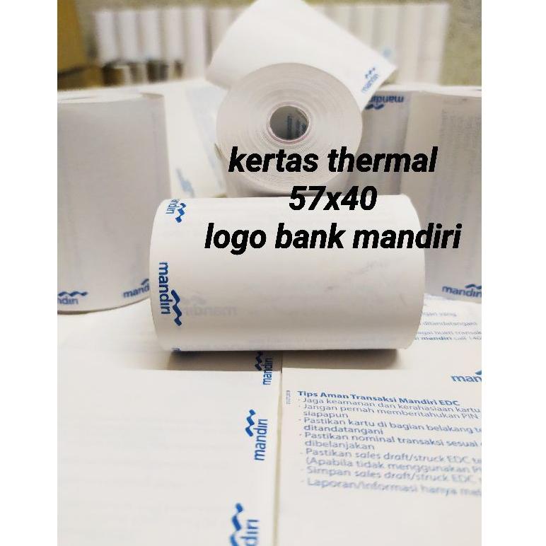 

[COD] AU74AU74 Kertas Struk Thermal Paper Rol 58x40 57x40 logo bank mandiri coreles Termal EDC Thermal Printer Mini 63