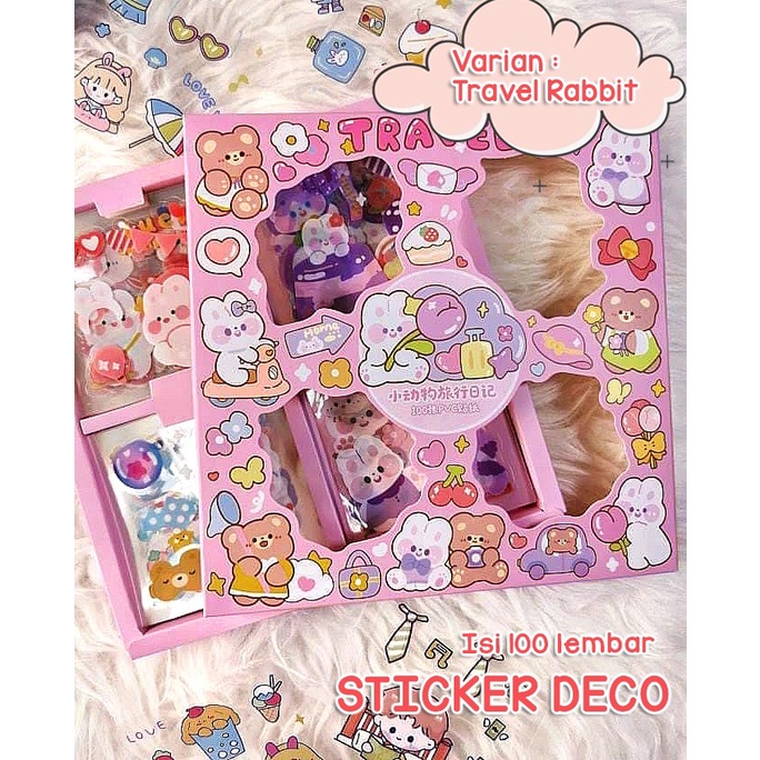 Isi 100 Lembar Sticker Stiker Deco Aesthetic Lucu Momo Stiker Anti Air Tumblr DIY Hp Stiker Motif Kartun Lucu ala Korea Dekorasi Buku Diary Memo Journal Catatan Harian Anak Sekolah Alat Tulis Bahan Stiker Transparant Bisa Untuk Kado Ulang Tahun @banyak