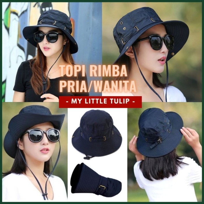 Topi Bucket Hat Casual / Topi Rimba Cewek / Topi Cewek Keren BucketHat