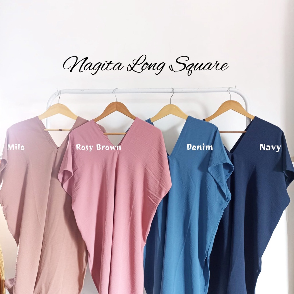 Long Square Nagita Crinkle Aiflow / Baju Atasan Wanita