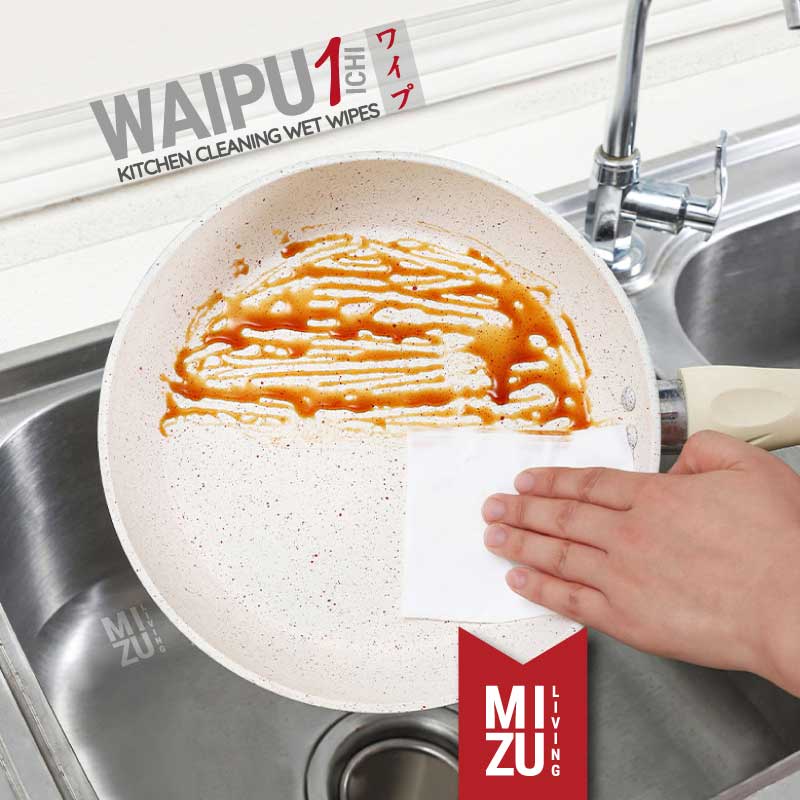 MIZU WAIPU-ICHI Kitchen Cleaning Wet Wipes Tissue Basah Lap Dapur Kompor Tisu Anti Minyak