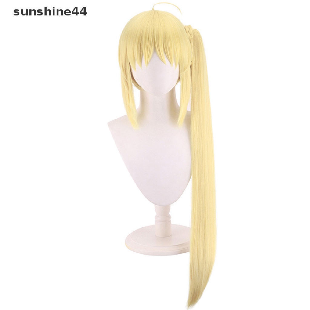 Sunshine Anime Bocchi The Rock Cosplay Gotou Hitori Cosplay Rambut Palsu Lurus Kuning Panjang 70cm.