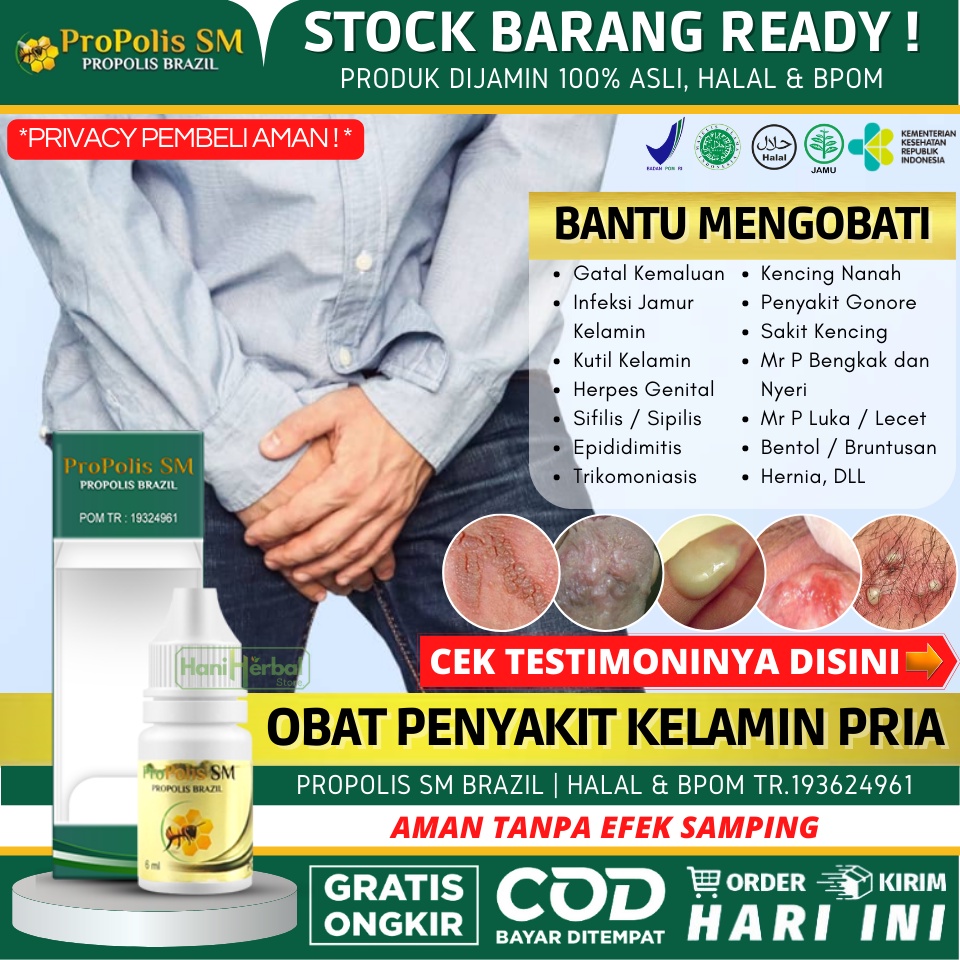 Obat Gatal Kemaluan Laki Laki Tradisional - Penghilang Gatel Pada Kelamin Pria Luka Herpes PROPOLIS