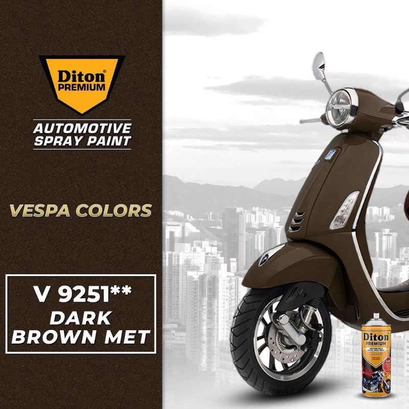 Pilok Cat Diton Premium Dark Brown Met 9251 Coklat Metalic 400cc Tahan Bensin.Cat Semprot.Pylok
