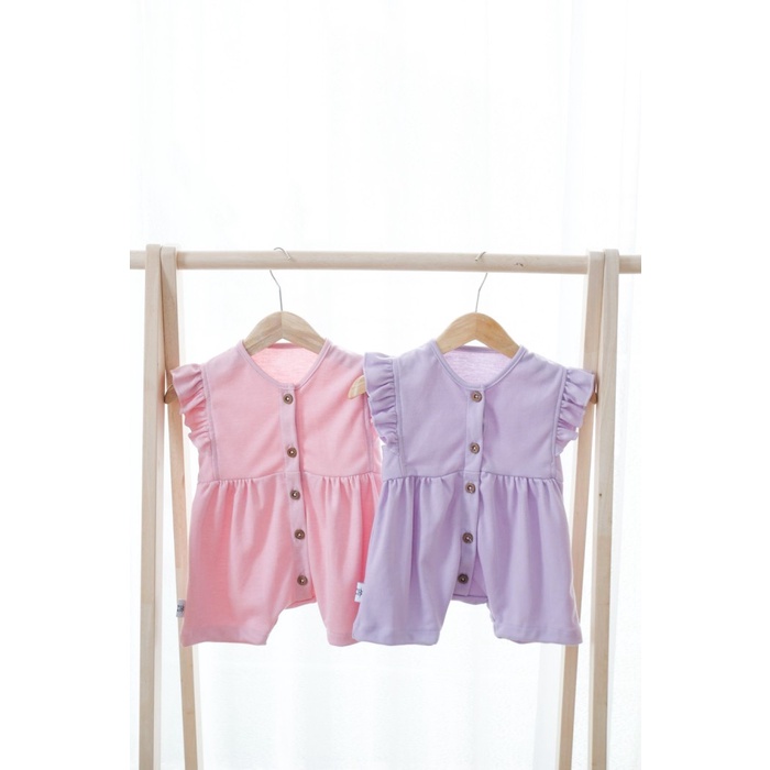 COCO POP RUFFLE ROMPER Baju Polos Kaos Katun Anak Jumper