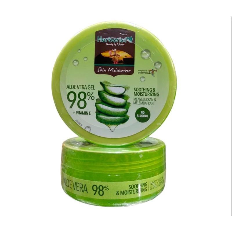 Herborist Skin Moisturizer Aloevera Gel 98% + Vitamin E 250g