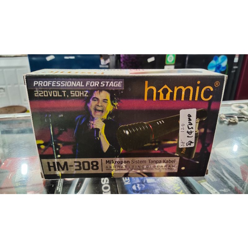Mic Bester HOMIC 308 HM308 HM-308 HM 308 Wireless Microphone Bester Bandung Gosend/Grab