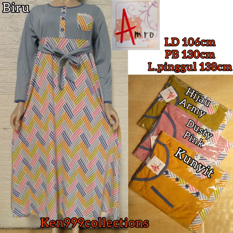 Amro Gamis Daster Kaos Panjang Klok Kode DKJJ
