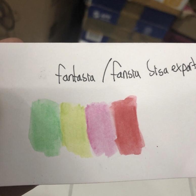 

Terbaru! fantasia pensil warna 24 water color tin bulat case setara faber sisa export kaleng ~