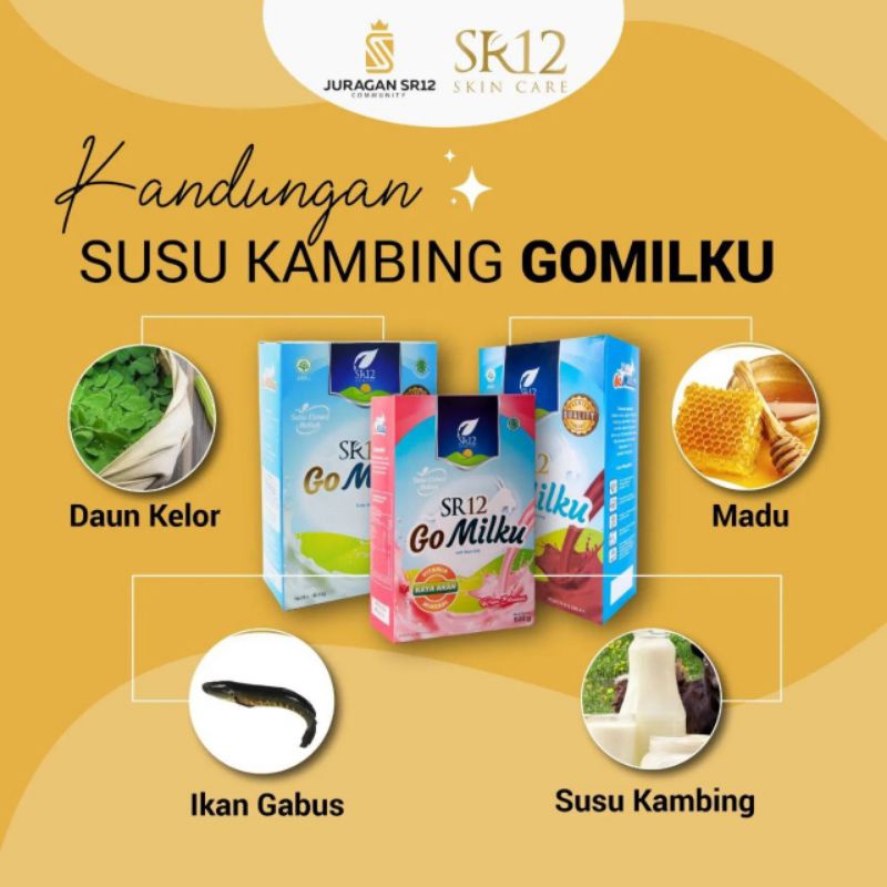 

Susu GoMilku SR12 | Susu Kambing Etawa Netto 600 gram | Susu SR12 Herbal |