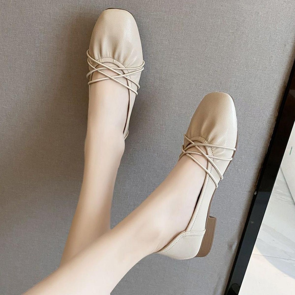Flat Shoes Cewek Terbaru Korean Style Fashionable Sepatu Wanita Premium Elegant Polos