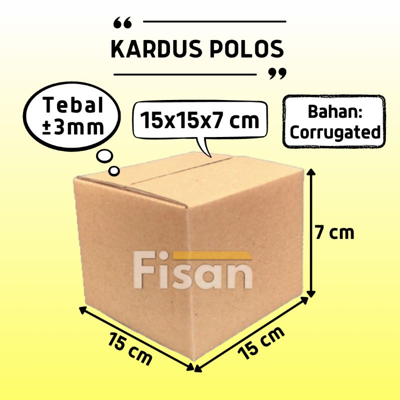 

Kardus Packing / Dus Packing / Kardus Polos / Dus Polos 15x15x7 cm
