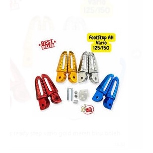 step vario  pinjakan kaki  belakang honda ALL vario gold merah biru