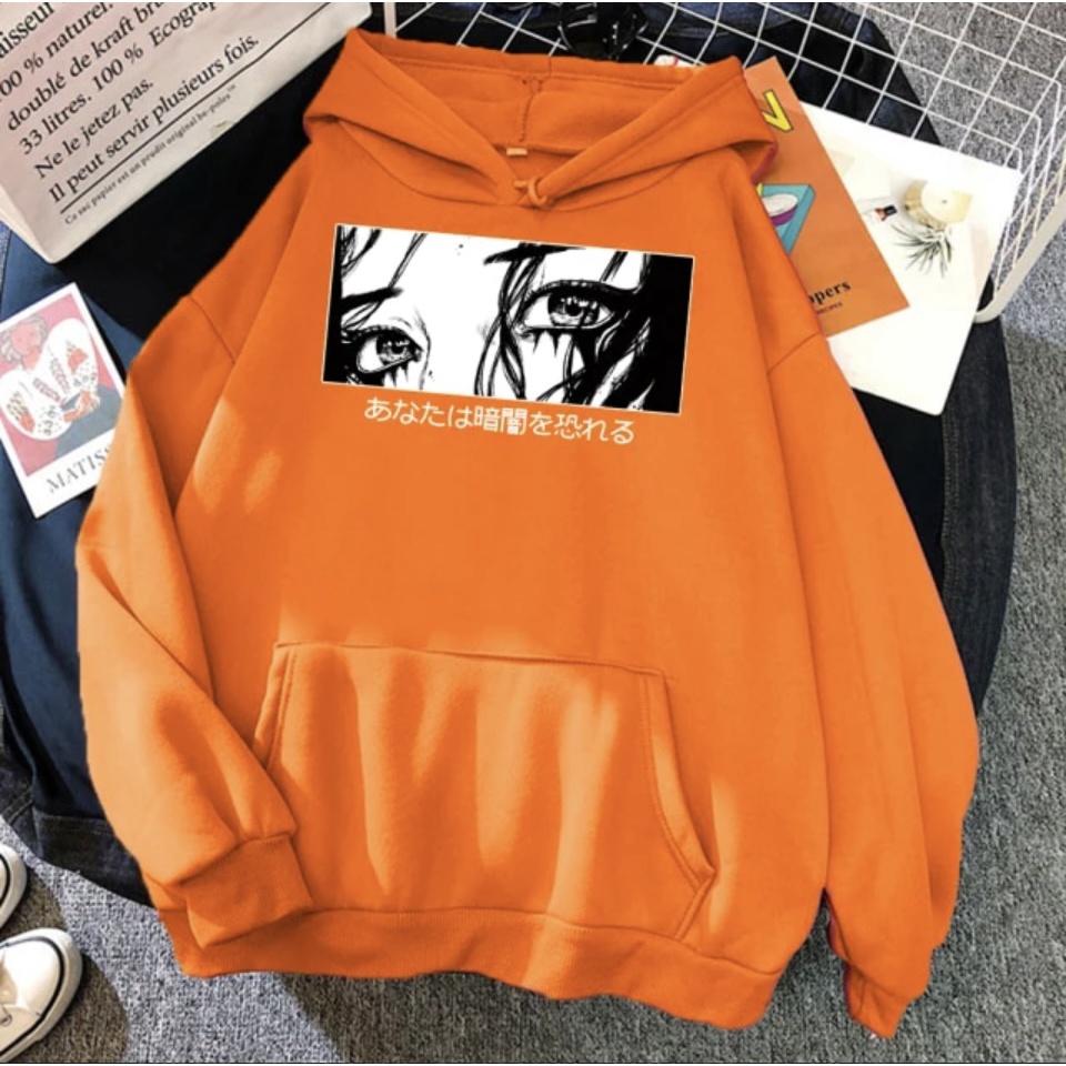 COOL EYES ANIME Jumper Hoodie II COOL EYES ANIME  Sweater Hoodie Trendy II Sweter Oblong Topi Sz M - XL Anak &amp; Dewasa ( Pria &amp; Wanita )