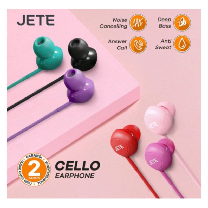 Headset SAMSUNG A13 A23 A33 A53 A73 A12 A22 A72 A52 Earphone JETE Cello ORI
