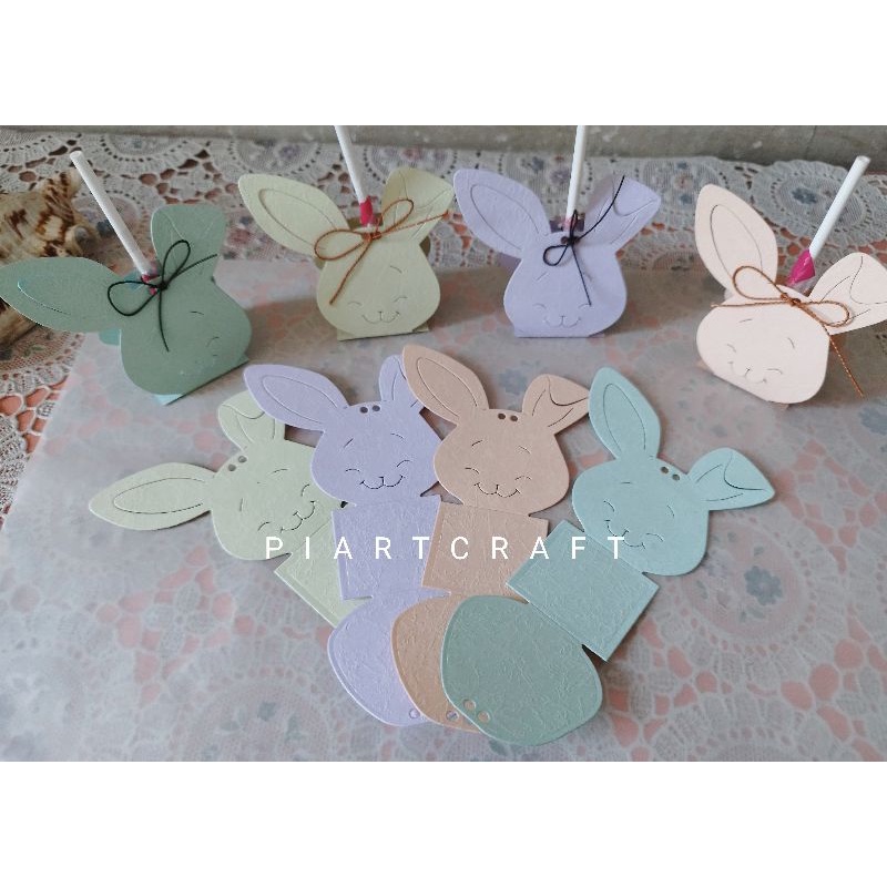 

seri EASTER PASKAH - Bunny Box Candy- isi 4 pcs - Dies cut / cut dies DIY scrapbook / vintage journal / album
