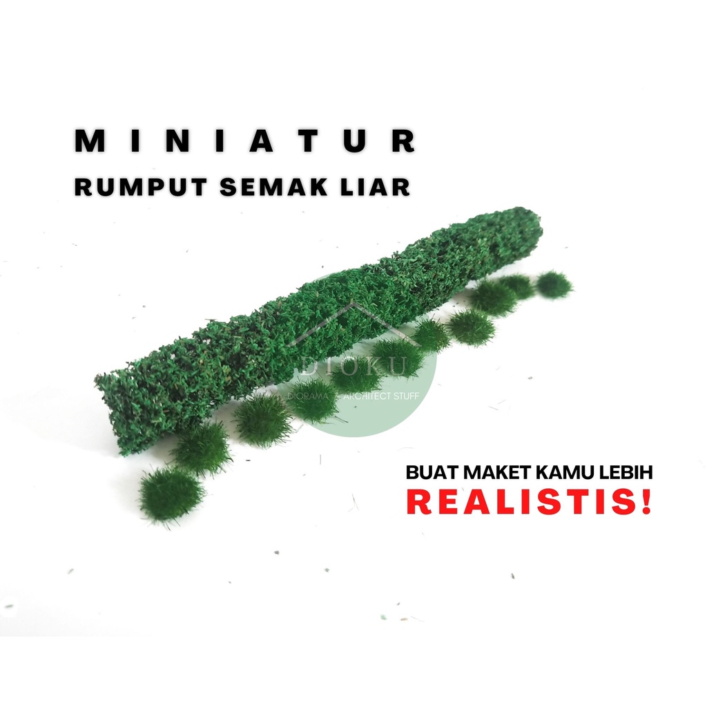 Rumput Semak Liar 9pcs / Bahan Maket / Miniatur /  Diorama / Hiasan